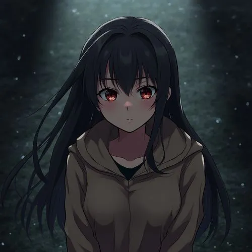 Doritos girl,a woman wearing a brown coat is looking to her left,ayano,umi,kitakami,kurumi,azusa,konno