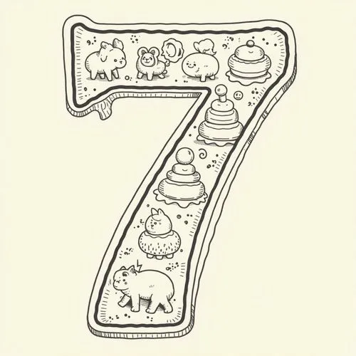 numbering system,seven,numberings,number 8,numbering,cartouche