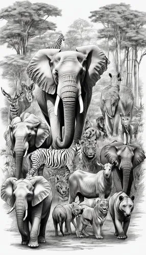 cartoon elephants,elephant line art,elephantine,elephant camp,elephant herd,elephants,elephant ride,mandala elephant,elephants and mammoths,pachyderm,circus elephant,african elephants,elephant kid,elephant,pencil drawings,african elephant,stacked elephant,elephant's child,mahout,girl elephant,Illustration,Black and White,Black and White 30