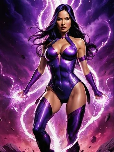 psylocke,purple,Illustration,American Style,American Style 01