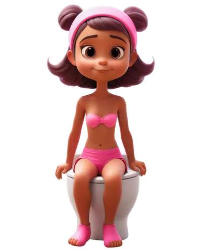 girl sitting,cute cartoon character,broncefigur,agnes,rubber doll,sitting on a chair,lilo,monchhichi,female doll,clay animation,poo,the girl in the bathtub,girl with cereal bowl,3d model,bath toy,female swimmer,tan,pink chair,3d figure,clay doll,Conceptual Art,Sci-Fi,Sci-Fi 05