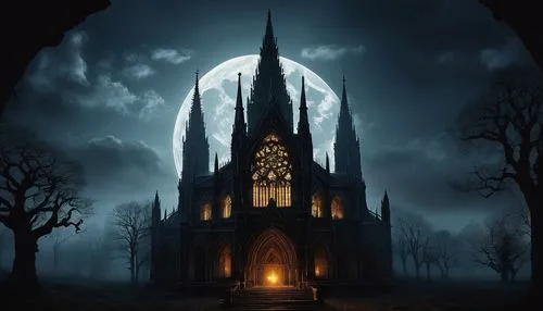 haunted cathedral,gothic church,ravenloft,shadowgate,ghost castle,orthanc,neogothic,gothic,gothic style,the black church,black church,spire,morgul,dark gothic mood,castle of the corvin,haunted castle,witch house,templedrom,cathedral,bioshock,Illustration,Abstract Fantasy,Abstract Fantasy 01