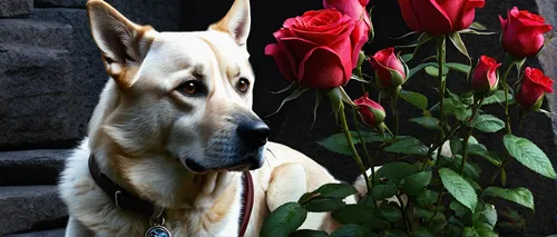 Write a heartwarming story about a loyal canine rose that blossoms love in the hearts of lonely strangers.,canine rose,king shepherd,german shepherd,german shepherd dog,old german shepherd dog,romanti