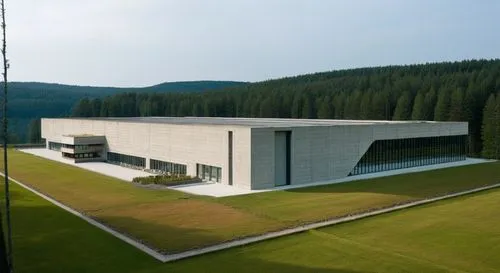 Logistics warehouse, surrounded by woodland ,snohetta,harrachov,mercedes museum,chancellery,amrc,ski facility,statoilhydro,statkraft,hydropower plant,quadriennale,reichsautobahn,data center,jablonec,v