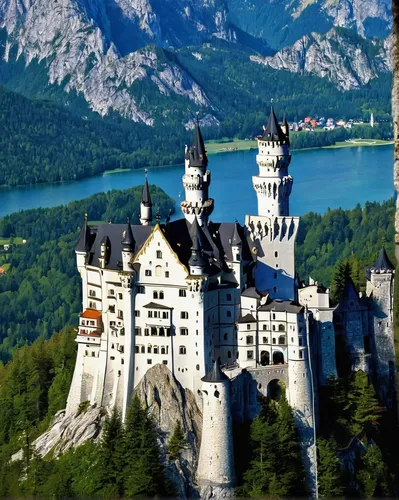 neuschwanstein castle,neuschwanstein,fairy tale castle,fairytale castle,bavarian swabia,bavaria,germany,fairy tale castle sigmaringen,castles,knight's castle,water castle,medieval castle,waldeck castle,templar castle,gold castle,bach knights castle,transylvania,castel,schwabentor,bavarian,Illustration,Black and White,Black and White 29