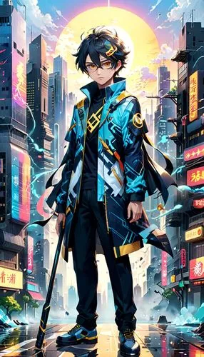 2d,kid hero,anime japanese clothing,anime boy,swordsman,anime 3d,game illustration,detective conan,hero academy,cyber glasses,would a background,persona,yukio,stylish boy,cg artwork,tracer,anime cartoon,my hero academia,sakana,ganai,Anime,Anime,General