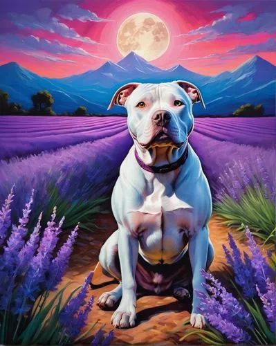 purple background,purple moon,staffordshire bull terrier,purple landscape,american staffordshire terrier,wavelength,dusk background,blue staffordshire bull terrier,english bulldog,amstaff,bulldog,dog illustration,dubernard,welin,pugalur,apbt,dwarf bulldog,pit bull,bull terrier,jack russel terrier,Conceptual Art,Fantasy,Fantasy 18