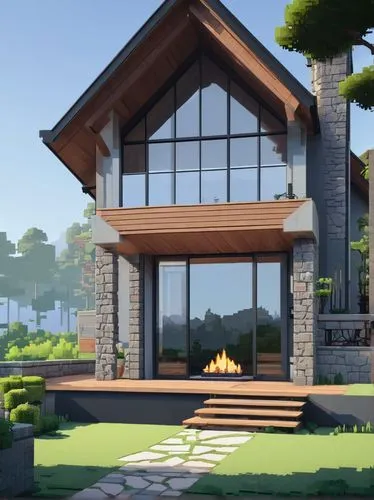 modern house,mid century house,bungalow,house by the water,golf resort,holiday villa,luxury home,summer cottage,render,mid century modern,bungalows,new england style house,landscaping,landscaped,oceanfront,beautiful home,3d rendering,golf lawn,pool house,large home,Unique,Pixel,Pixel 01