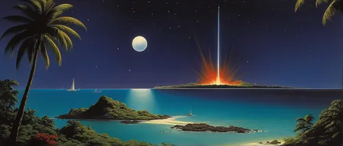 exoplanet,futuristic landscape,earth rise,alien planet,an island far away landscape,asteroids,asteroid,meteor,meteor rideau,pioneer 10,space art,alien world,planet eart,la palma,sci fiction illustration,planet,deserted island,kei islands,primeval times,ascension island,Conceptual Art,Sci-Fi,Sci-Fi 16