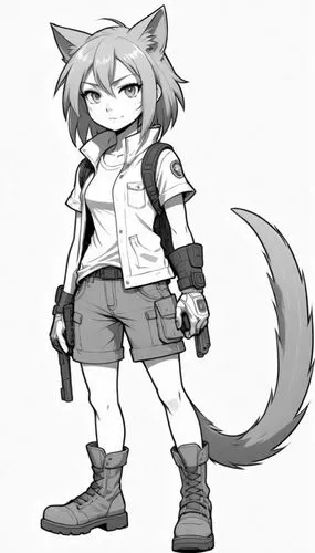 tomboys,raccoon,anthro,scourge,tomboy,workgear,Design Sketch,Design Sketch,Detailed Outline