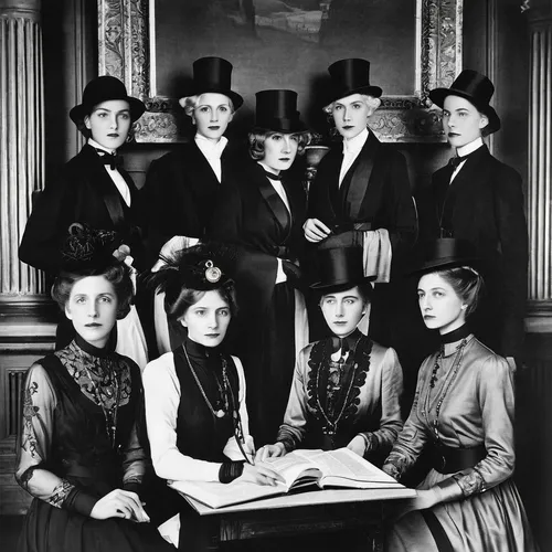 1940 women,girl scouts of the usa,twenties women,group of people,women's network,the victorian era,women's hat,young women,mulberry family,lady's board,the hat of the woman,mahogany family,ladies group,place of work women,women's novels,business women,suffragette,vintage photo,businesswomen,victorian fashion,Photography,Black and white photography,Black and White Photography 04