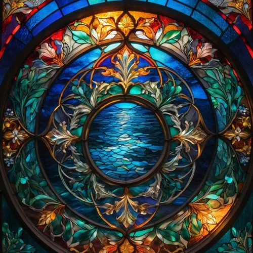 stained glass,stained glass window,stained glass pattern,mosaic glass,stained glass windows,colorful glass,art nouveau,art nouveau frame,church window,god of the sea,glass painting,glass signs of the zodiac,art nouveau design,glass window,glass decorations,window with sea view,art nouveau frames,sea fantasy,house of the sea,glass ornament,Photography,General,Fantasy