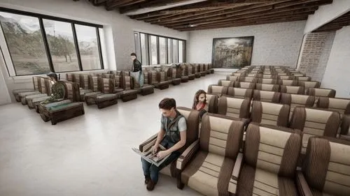 seating furniture,seating area,loft,eco hotel,spectator seats,wine barrels,luxury home interior,upholstery,rows of seats,boutique hotel,interior modern design,seating,leisure facility,3d rendering,int