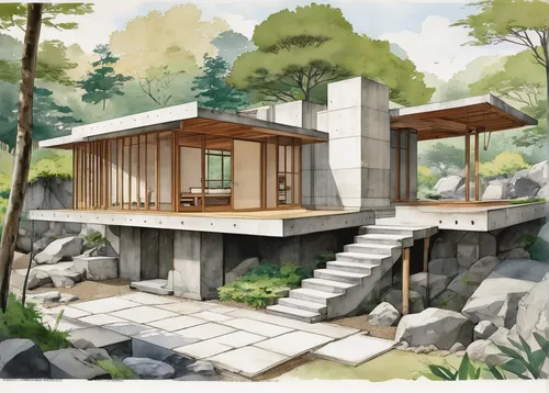 japanese architecture,house in mountains,mid century house,ryokan,cubic house,japanese garden ornament,eco-construction,house in the mountains,asian architecture,house in the forest,house drawing,home landscape,modern house,summer house,houses clipart,japanese background,summer cottage,japanese garden,japanese-style room,roof landscape,Unique,Design,Infographics