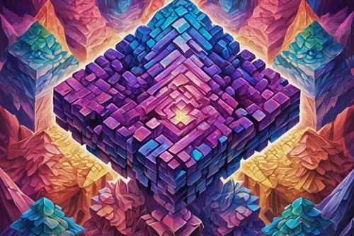 kaleidoscope art,dimensional,kaleidoscope,kaleidoscopic,geode,woven,fractals art,bismuth,prism,triangles background,tetris,crystals,cube background,fractal environment,hex,abstract design,cubes,pyramids,aura,cubic,Conceptual Art,Fantasy,Fantasy 31