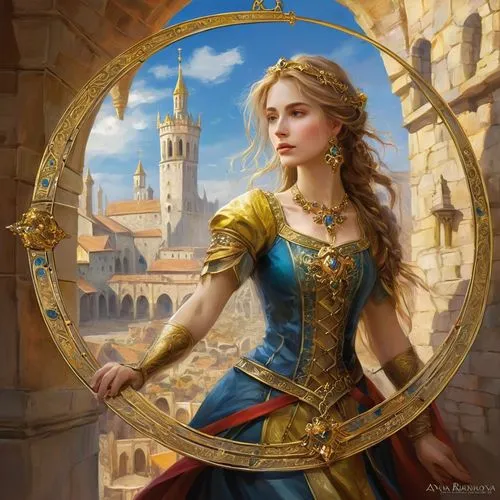 seregil,fantasy portrait,rapunzel,belle,elona,principessa,karakas,krietor,elspeth,galadriel,oerth,fantasy picture,frigga,eilonwy,ellinor,fantasy art,sorceror,reynir,merida,liliana,Illustration,Paper based,Paper Based 11