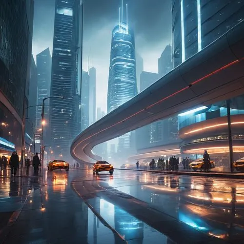 guangzhou,futuristic landscape,shanghai,futuristic architecture,superhighways,cybercity,futuristic art museum,chengdu,cyberport,futuristic,coruscant,chongqing,shenzhen,arcology,shangai,tianjin,doha,maglev,bladerunner,dubai,Conceptual Art,Daily,Daily 11