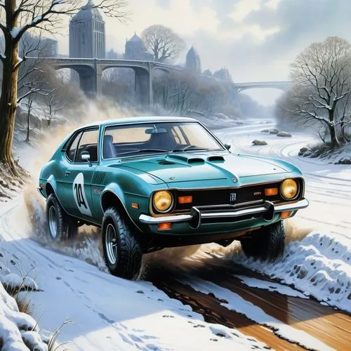 triumph tr 6,triumph tr6,triumph gt6,triumph dolomite,austin allegro,jensen interceptor,fiat 124,fiat 124 sport spider,fiat 125,triumph tr5,ford maverick,aston martin v8 vantage (1977),ford capri,datsun sports,fiat 127,allegro,ford cortina,winter background,lotus europa,lancia fulvia,Conceptual Art,Fantasy,Fantasy 30