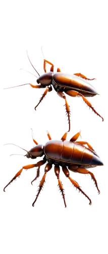 Brown roach, shiny exoskeleton, six legs, antennae, compound eyes, realistic texture, detailed body structure, dark brown color, metallic sheen, low-angle shot, dramatic lighting, 3/4 composition, clo