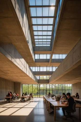 epfl,schulich,bocconi,ucd,university library,hallward,technion,daylighting,sfu,lecture hall,esade,carrels,politecnico,ubc,radboud,uvic,chipperfield,njitap,bunshaft,concrete ceiling,Illustration,Paper based,Paper Based 16