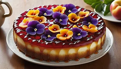 plum cake,mandarin cake,citrus cake,mixed fruit cake,easter cake,boston cream pie,edible flowers,cream cheese cake,currant cake,orange cake,creme caramel,cheese cake,citrus bundt cake,cassata,torte,fruit cake,bundt cake,fruit pie,cake wreath,tres leches cake,Photography,General,Realistic