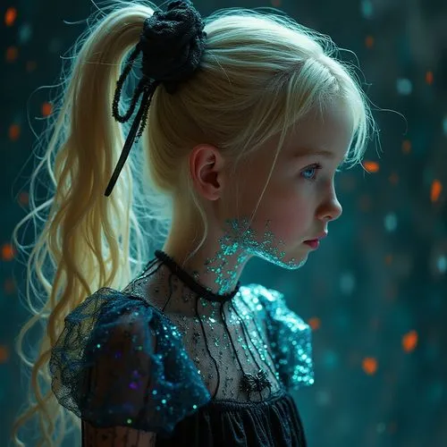 mystical portrait of a girl,young girl,little girl fairy,elsa,fantasy portrait,luminous,Photography,Documentary Photography,Documentary Photography 01