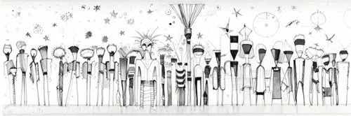 klaus rinke's time field,fireworks art,mumuration,wind chimes,paint brushes,cartoon forest,silver grass,cattails,dandelion flying,wind chime,kahila garland-lily,flock of birds,reeds,matchsticks,birch 