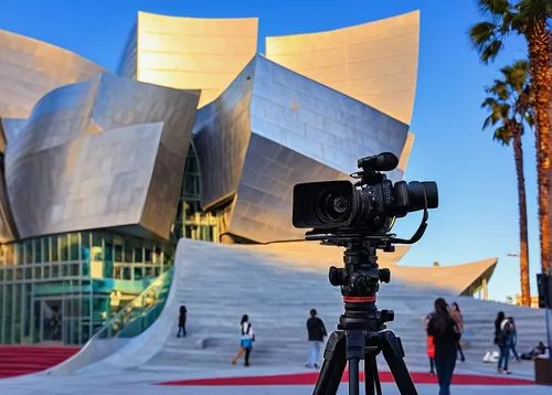 disney hall,gehry,emp,walt disney center,soumaya museum,tripod head,segerstrom,getty,guggenheim museum,hearst,futuristic art museum,morphosis,videographers,film production,shulman,roll films,camcorder,lacma,video production,kmex,Illustration,Retro,Retro 11