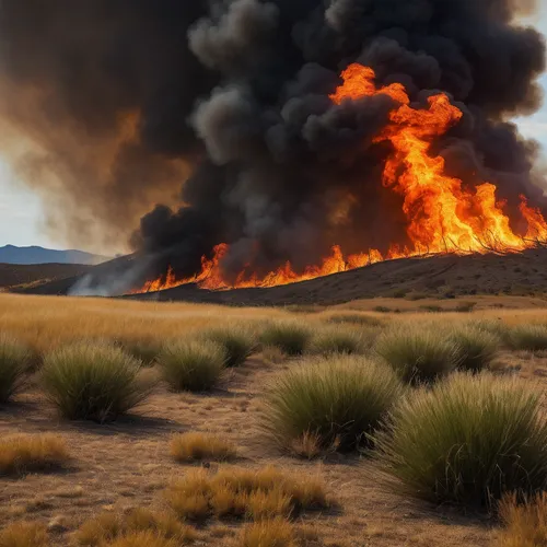 Write a suspenseful story about a ground fire spreading rapidly through a dry grassland.,nature conservation burning,wildfires,wildfire,fire in the mountains,bushfire,burned land,the conflagration,sco