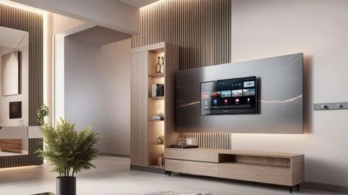 modern tv unit ,an living room with a very large flat screen tv,living room modern tv,smart home,modern decor,tv cabinet,interior modern design,modern living room,Photography,General,Realistic