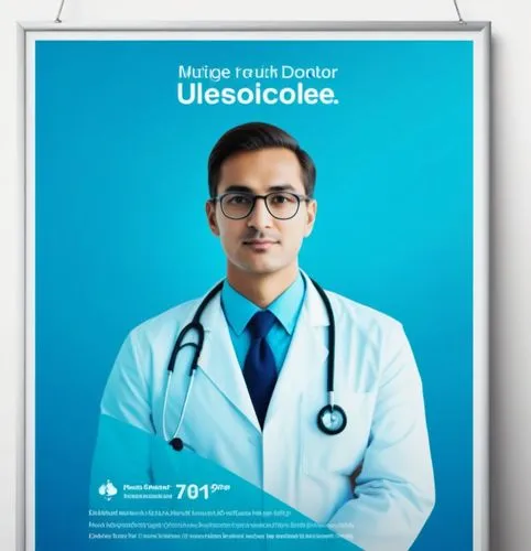 a poster in the front of the wall with the words doctor on it,urologist,medical concept poster,essilor,urologic,urological,urohealth