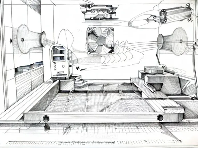 ultra-fine lines without errors,mri machine,milling machine,scientific instrument,technical drawing,laboratory oven,sheet drawing,camera illustration,lathe,engine room,the vehicle interior,machine too