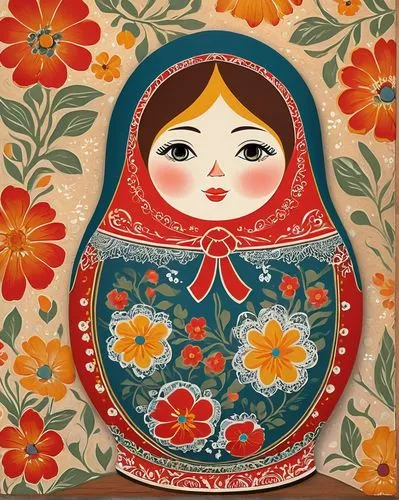 matryoshka doll,russian doll,matryoshka,russian folk style,russian dolls,babushka doll,folk art,khokhloma painting,nesting doll,nesting dolls,girl in a wreath,girl in flowers,matrioshka,handicrafts,kyrgyz,girl with cloth,decorative plate,gipsy,oriental girl,motif,Illustration,Black and White,Black and White 10