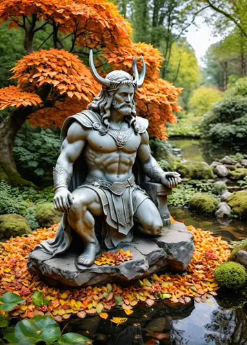 japanese garden ornament,minotaur,japanese garden,poseidon,nikuman,garden statues,japanese zen garden,daibutsu,samurai,japan garden,rokuon-ji,statue of hercules,ramayana,goki,garden ornament,taurus,jōdō,samurai fighter,faun,nanzen-ji,Photography,General,Natural