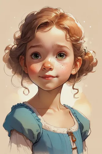 child portrait,girl portrait,merida,little girl in wind,primrose,the little girl,little girl,child girl,milkmaid,fantasy portrait,digital painting,mystical portrait of a girl,agnes,little girl fairy,princess anna,cinnamon girl,girl drawing,fairy tale character,nora,fae,Illustration,Children,Children 04