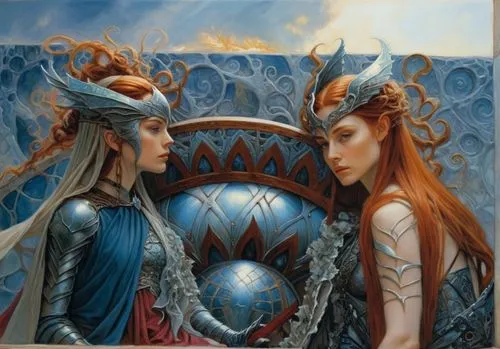 fantasy art,silmarillion,fantasy picture,norns,irminsul,encantadia,Illustration,Realistic Fantasy,Realistic Fantasy 03