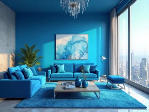 blue room,apartment lounge,sky apartment,modern decor,electric blue,livingroom,living room,modern living room,blue painting,blue lamp,contemporary decor,penthouses,great room,sitting room,interior design,blue pillow,blu,interior decor,modern room,interior decoration,Photography,General,Realistic