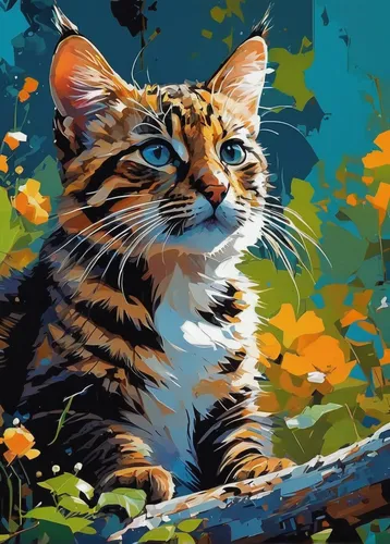 Pin By Pearl Aranda On Cute And Adorable Animals Animals Wild Beautiful Cats Nature Animals,bengal cat,a tiger,tiger,bengal tiger,tiger cat,bengal,digital painting,maincoon,cat vector,cat portrait,asi