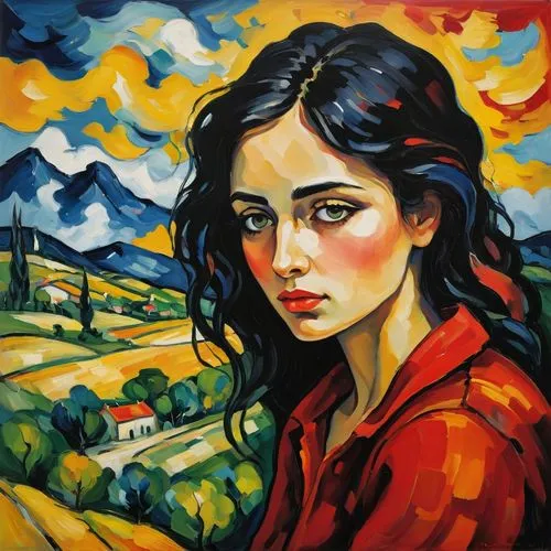 farrokhzad,mousseau,young woman,girl with cloth,abdullayeva,sukhteh,Art,Artistic Painting,Artistic Painting 37