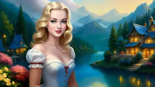 fairy tale character,the blonde in the river,fantasy picture,eilonwy,celtic woman,fairyland,fantasy art,white rose snow queen,galadriel,faires,cartoon video game background,rivendell,cendrillon,fairy tale,world digital painting,ninfa,thumbelina,fantasy woman,fairest,fairytale