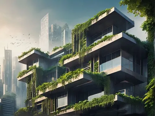 ecotopia,terraformed,urban design,apartment block,green living,arcology,microhabitats,futuristic architecture,block balcony,apartment building,enviroment,urban landscape,microclimate,microdistrict,futuristic landscape,planta,apartment blocks,balcony garden,urbanization,sky apartment,Illustration,Vector,Vector 21