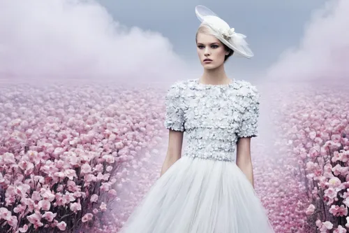 flower wall en,gypsophila,bridal clothing,eglantine,tulip white,fashion design,white-pink,bag of gypsophila,image manipulation,white rose snow queen,white pink,white lilac,pink poppy,poppy seed,haute couture,tulle,lilac blossom,overskirt,magnolia blossom,white rabbit,Conceptual Art,Fantasy,Fantasy 29