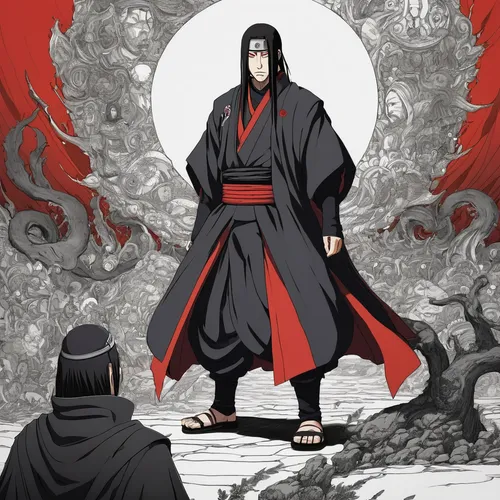 nine-tailed,shinigami,sōjutsu,ninjutsu,yi sun sin,kenjutsu,iaijutsu,sensei,komatsuna,takuan,daitō-ryū aiki-jūjutsu,sekihan,tsukemono,sanshin,battōjutsu,jeongol,horumonyaki,konghou,senso-ji,geomungo,Illustration,Black and White,Black and White 27