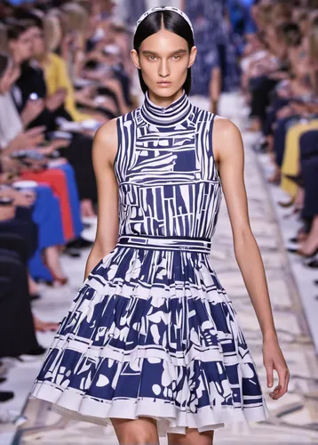 5 Ways Maria Grazia Chiuri is Inspired by Dance for Dior SS19 Collection,menswear for women,blue and white porcelain,zebra pattern,horizontal stripes,patterned labels,nautical colors,geometric pattern