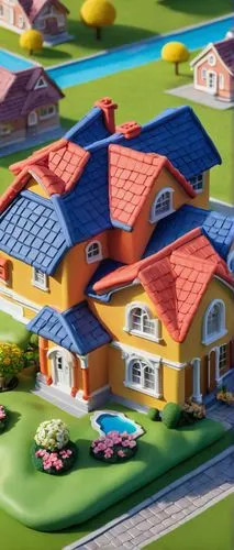 houses clipart,suburbanized,suburban,suburbanization,3d rendering,suburbs,suburbia,house roofs,bungalows,suburu,townhomes,mcmansion,subdivision,blocks of houses,3d render,escher village,housing estate,roof landscape,houses,residential,Unique,3D,Clay