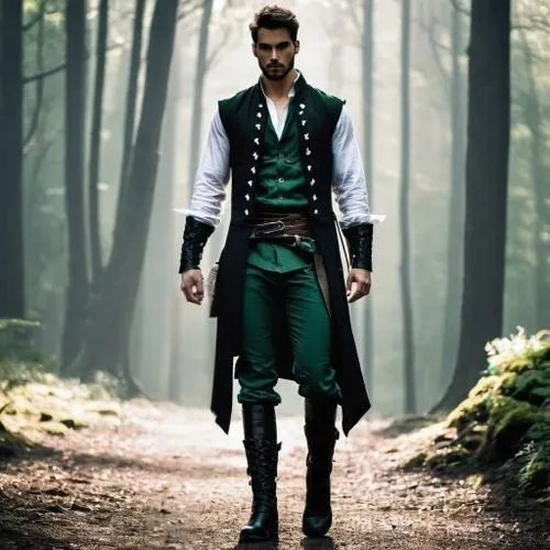 replace with background,robin hood,green jacket,costume design,king arthur,frock coat,jack rose,hook,male character,musketeer,highlander,prince of wales,htt pléthore,bolero jacket,fairy tale character