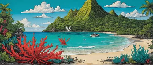 tropical sea,coral reef,bora-bora,ocean paradise,coral reefs,fiji,tahiti,polynesia,moorea,french polynesia,tropical beach,tropics,oceania,seychelles,samoa,tropical island,south pacific,bora bora,tropical fish,south seas,Conceptual Art,Graffiti Art,Graffiti Art 01