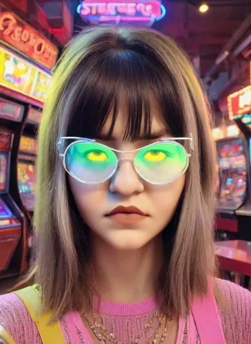 lisa,cyber glasses,color glasses,pamyu,kyary,piu,Photography,Realistic