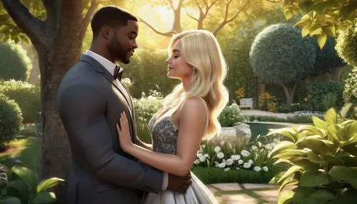 black couple,wedding couple,romantic portrait,wedding photo,silver wedding,garden of eden,wedding icons,beautiful couple,loving couple sunrise,romantic scene,engagement,bride and groom,golden weddings,wedding frame,couple in love,serenade,newlyweds,wedding ceremony,proposal,black businessman,Unique,3D,3D Character