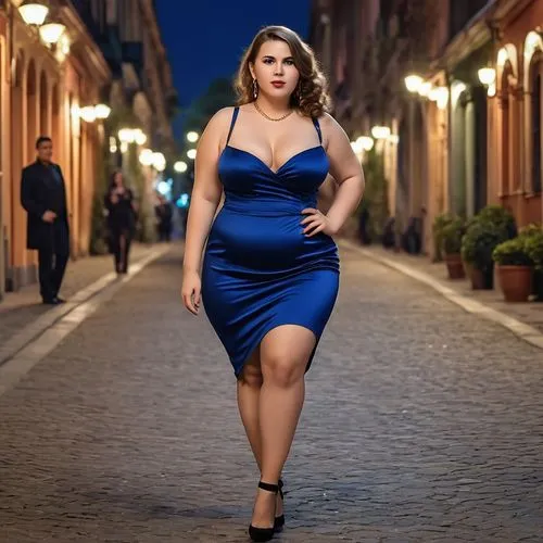 plus-size model,plus-size,hallia venezia,blue dress,plus-sized,social,femme fatale,gordita,goura victoria,cocktail dress,la violetta,navy blue,venetia,midnight blue,soprano,sheath dress,evening dress,italian,caracalla,female model,Photography,General,Realistic